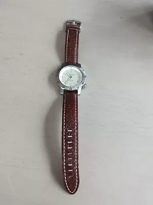 Columbia CL-1096 FieldWatch. Leather Bright Lume New Battery Running EUC • $35