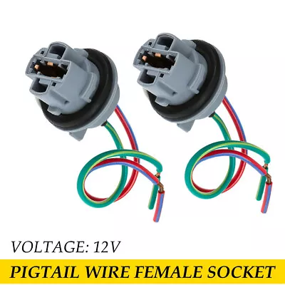 Universal Pigtail Wire Female Socket 7440 992 Two Harness Turn Signal Park Brake • $9.99