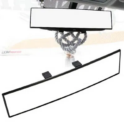 JDM 300mm Wide Curve Interior Clip On Rear View Mirror Fit Most Car SUV Truck • $11.24