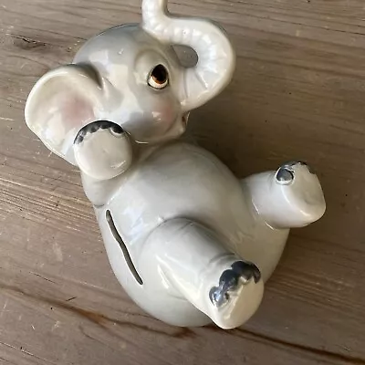 Vintage 1950s Elephant Coin Piggy Bank Figurines 6  By NORCREST • $12