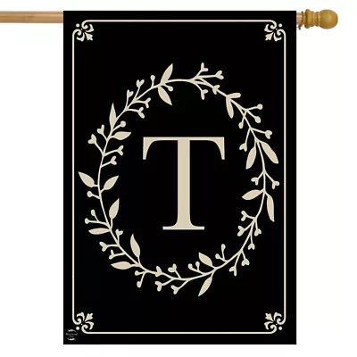 Briarwood Lane Classic Monogram Letter T House Flag Double-Sided House Flag • $18.99