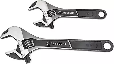 2 Pc. Wide Jaw Adjustable Wrench Set 6  & 10  - ATWJ2610VS • $50.99