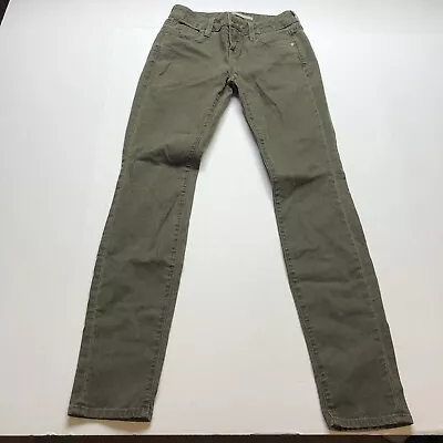 Vince Crop Skinny Olive Green Ankle Jeans Size 25 A1146 • $11