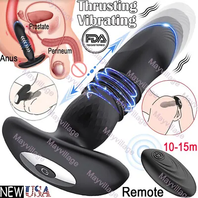 Thrusting Anal Butt Plug Dildo Vibrator Prostate Massager Sex Toys For Women Men • $17.99