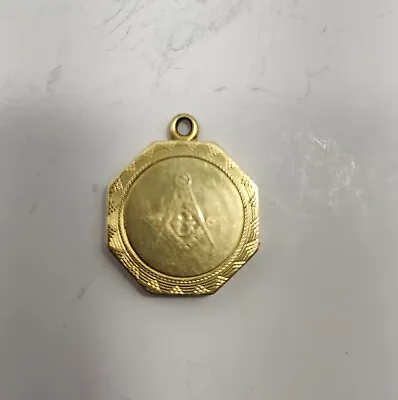 Antique 14k Gold Masonic Watch Fob Locket Pendant • $325