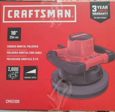 $22 • Buy CRAFTSMAN Polisher, Corded, 10-Inch (CMEE100)