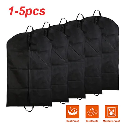 Black Suit Travel Bag Garment Bag Long Dress For Hanging Clothes Carrier Cover • $6.59