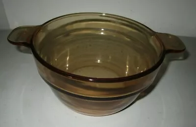  Vintage Corning Vision Amber Glass 2 Cup Dutch Oven Stock Pot - No Lid • $17.98