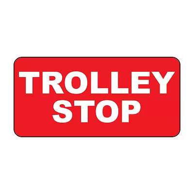 Trolley Stop Red Retro Vintage Style Metal Sign - 8 In X 12 In With Holes • $14.99