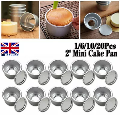 £6.85 • Buy 10x DIY 2'' Mini Cake Pan Removable Bottom Pudding Mold Baking Bakeware Mould UK