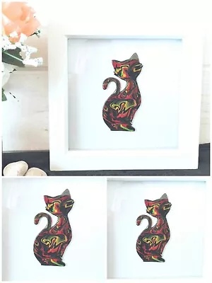 Painting Of Cat Kitten 3d In Box Frame Unique Unusual Picture Gift Zoom In  • £14.99