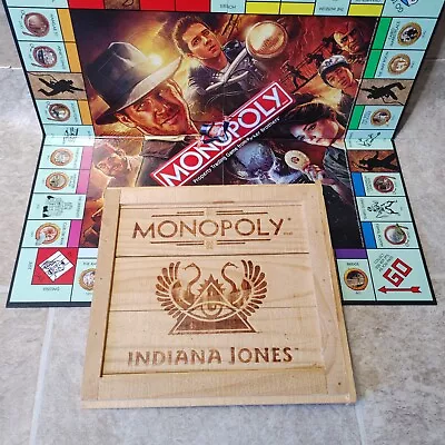 Monopoly Indiana Jones Parker Brothers Crate Board Game Wooden Box_Preowned • $31.95