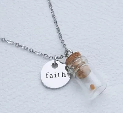 Faith Mustard Seed Stainless Steel Pendant Necklace • $16.50