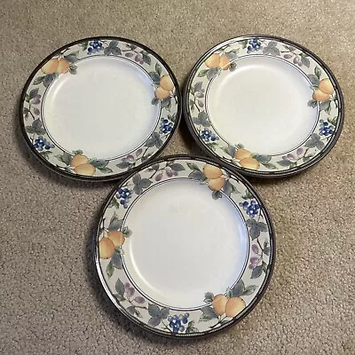 MIKASA INTAGLIO GARDEN HARVEST CAC29 Set Of (3) 8 3/8” Salad Plate • $19.99