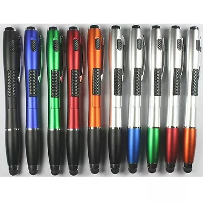 3-in-1 Touch Screen Stylus Ballpoint Pen LED Flashlight IPad Tablet + Refill Ink • $3.99