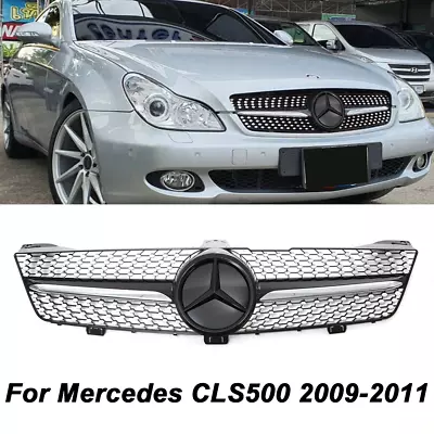 Black Front Grille For 2009-2011 Mercedes Benz CLS-CLASS W219 Grill W/3D Emblem • $89.70
