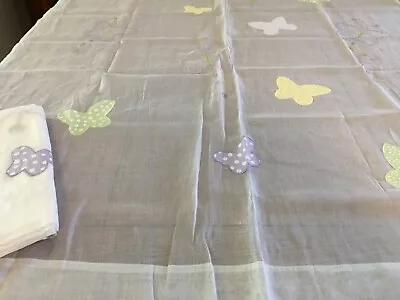 Pottery Barn Kids Sheer Curtain Panels With Embroidered Butterflies 45x84 • $24