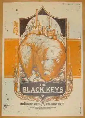 The Black Keys Poster 2/6/2012 Manchester UK  Signed & Numbered #63/75 A/E • $150