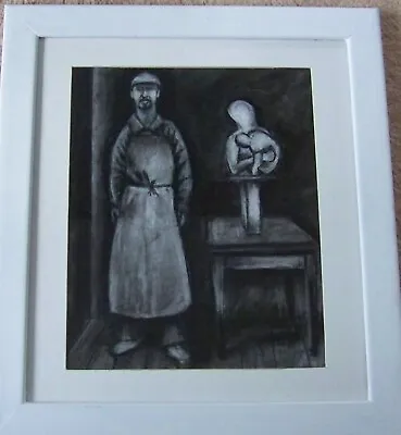 Framed Original Charcoal Drawing By D.a.phillips 48x43cm • £25