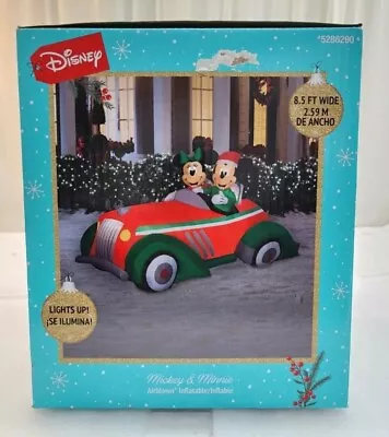 NEW Mickey And Minnie Disney Airblown Light-Up Christmas Car Inflatable • $139