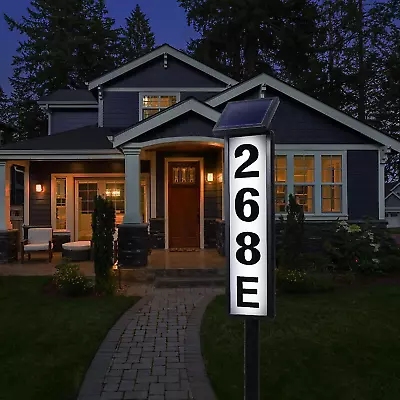 Solar Address Sign Lighted Solar House Numbers For Outside Address Plaques... • £30.02