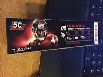 2015 Atlanta Falcons Vs Minnesota Vikings Nfl Ticket Stub 11/29 Julio Jones • $2.49