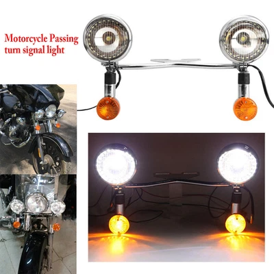 $95.99 • Buy Fog Passing Turn Signal Light Set For Yamaha V-Star Vstar 950 1100 1300 Classic