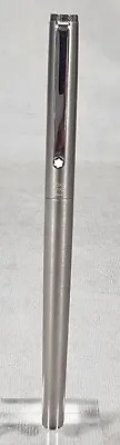 Vintage Montblanc Second Generation Slimline Brushed Stainless Ballpoint Pen • $148.75
