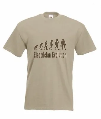 £9.99 • Buy Evolution To Electrician T-shirt Electrical Engineer T-shirt Sizes Sm TO 2XXL