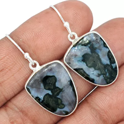 Natural Mystic Merlinite Crystal 925 Sterling Silver Earrings Jewelry CE14826 • $14.99