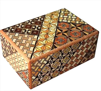 Japanese Puzzle Box Hakone Yosegi Samurai Wooden Secret Magic Trick Box 14 Steps • $98