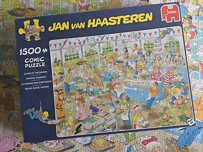 Jan Van Haasteren 1500 Jigsaw Puzzle - Clash Of The Bakers - 1 Piece Missing 😞 • £2.50