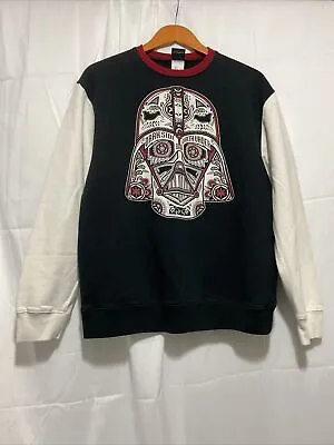 Star Wars Darth Vader Day Of The Dead Skull Floral Sweater Black L • $14