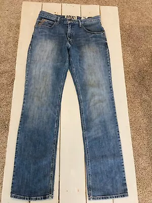 ARIAT M4 Low Rise Straight Jeans Stretch Denim 34x36 Mens Blue Excellent! • $29.99