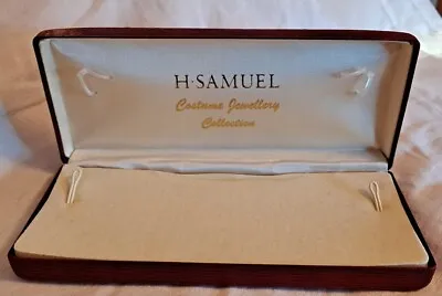 H. Samuel vintage Burgundy Multi Purpose Necklace Set Jewellery Display Box • £12.49