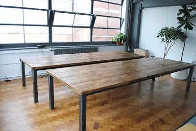 Industrial Vintage Style Rustic Dining Table. Hand Made. Seats 10 Any Size • £1495