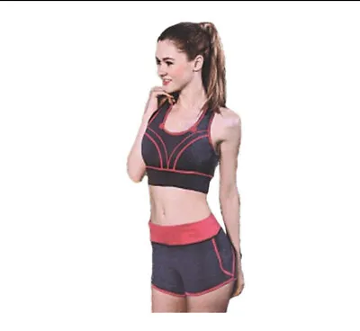 2 Pieces Yoga Set Women Fitness Workout Suit Gym Suit Sport Leggings Crop Top UK • $16.17