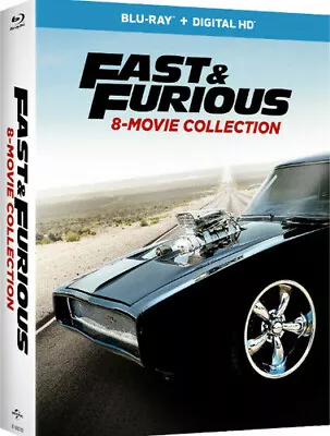Fast & Furious 8-Movie Collection (Blu-ray 8 Disc Set + BONUS DVD) • $8.59