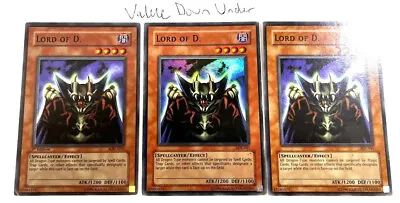 Yugioh SDK-041 Super Rare Lord Of D. Starter Deck Kaiba Set X3 VGC • $14.99