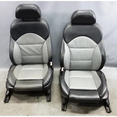 Damaged 2000-2003 BMW E39 M5 Front Sports Seat Pair Grey / Black Ostrich Leather • $1809