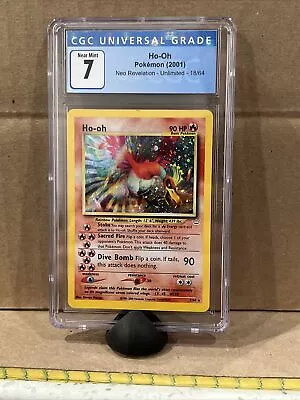$99 • Buy Pokémon TCG Ho-oh Neo Revelation 7/64 Holo Unlimited Holo Rare CGC 7
