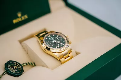 Rolex Daytona 40mm. Green Dial Yellow Gold 18k Men Watch Box And Papers NEW 2022 • £66500