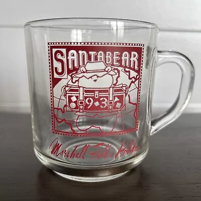 Vintage Marshall Field’s Santabear Glass Christmas Mug- 1993 • $5.88