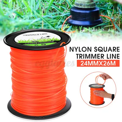 £21.99 • Buy 2.4mm*261m Orange Square Line Cord Strimmer Brushcutter Trimmer For Stihl