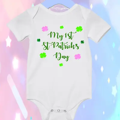 $9.76 • Buy Baby 1st  St Patricks Day Bodysuit Vest Outfit Irish Baby Gift Photoshoot Party