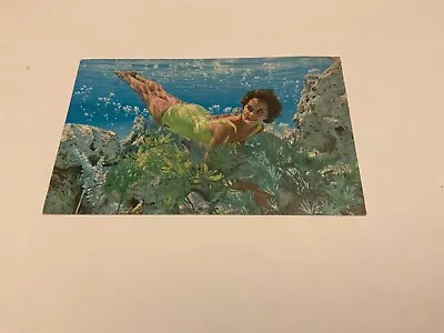 Florida ~ Cypress Gardens Mermaid On The Rocks - TV Commercial Ads Vint.Postcard • $0.99