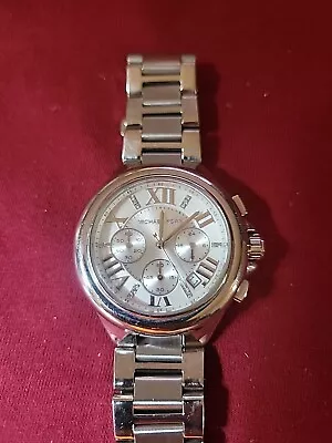 Womans Michael Kors MK-5713  Chronograph Watch Fresh Battery 5.75  Wrist • $19.95