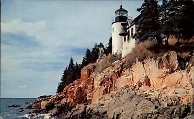 McKinley Maine Mt Desert Island Bass Harbor Head Lighthouse ~ Postcard Sku159 • £1.89