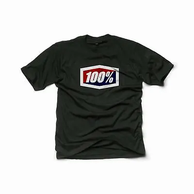 £21.99 • Buy 100% Men's T-Shirt Official Black Adult Casual Short Sleeved MX Motocross