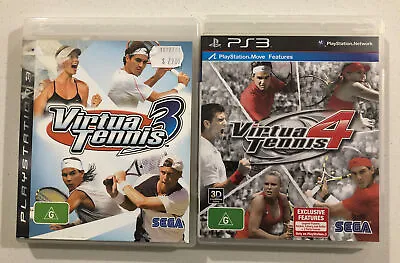 $24.95 • Buy Virtua Tennis 3 And 4 Sony Playstation 3 PS3 Video Games Bundle